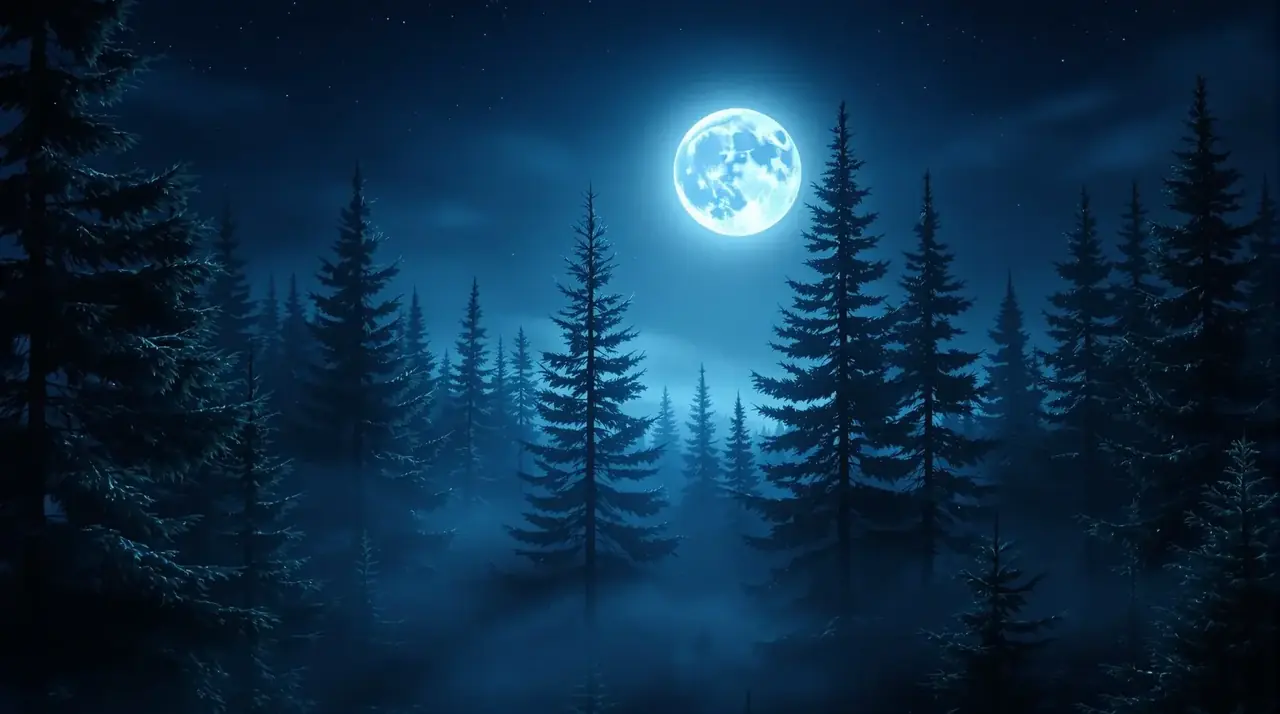 奈飞工厂 月夜杉林主题背景